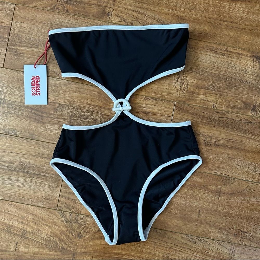 NWT Solid & Striped XS The Bella One Piece Swimsuit Butterluxe Black $198 - Picture 6 of 14
